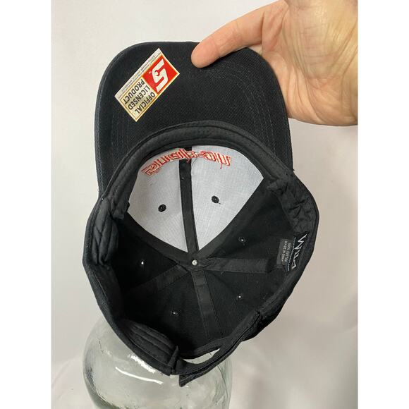 Snap On Tools Hat Mens One Size Black Embroidered Logo Spellout Strapback - Picture 2 of 7